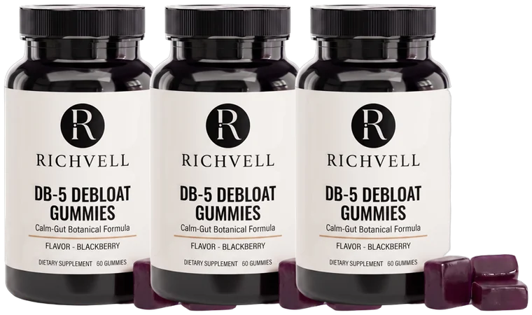 Three jars of Instant Debloat Gummies
