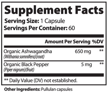 Richvell™ Organic Ashwagandha & Black Pepper - Richvell